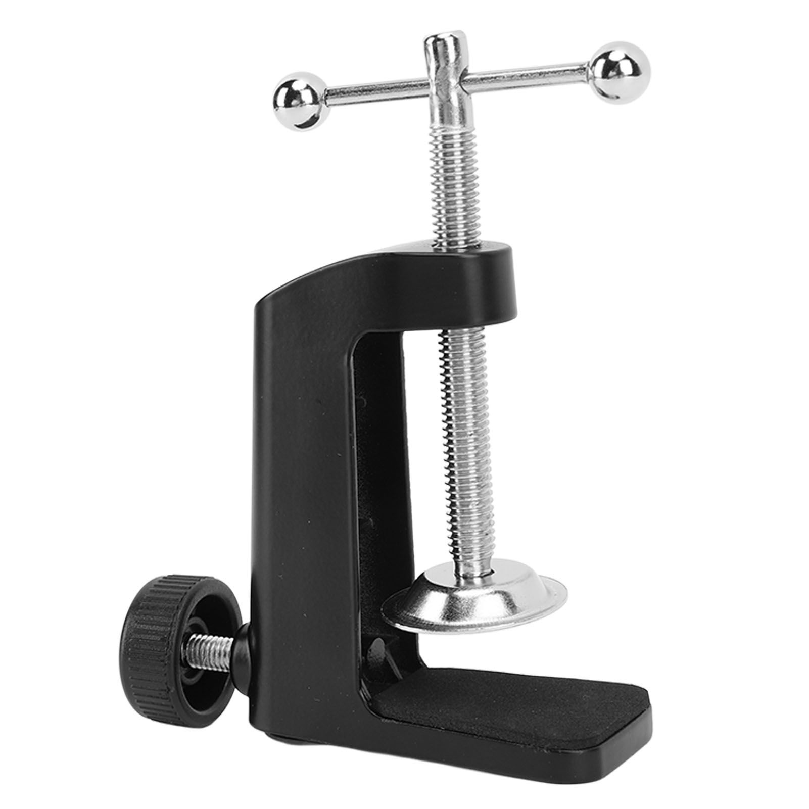 Desk C Clamp Aluminum Black 2.4inch 61mm Desk Table Mount Clamp for Desktop Table Lamp - Image 2