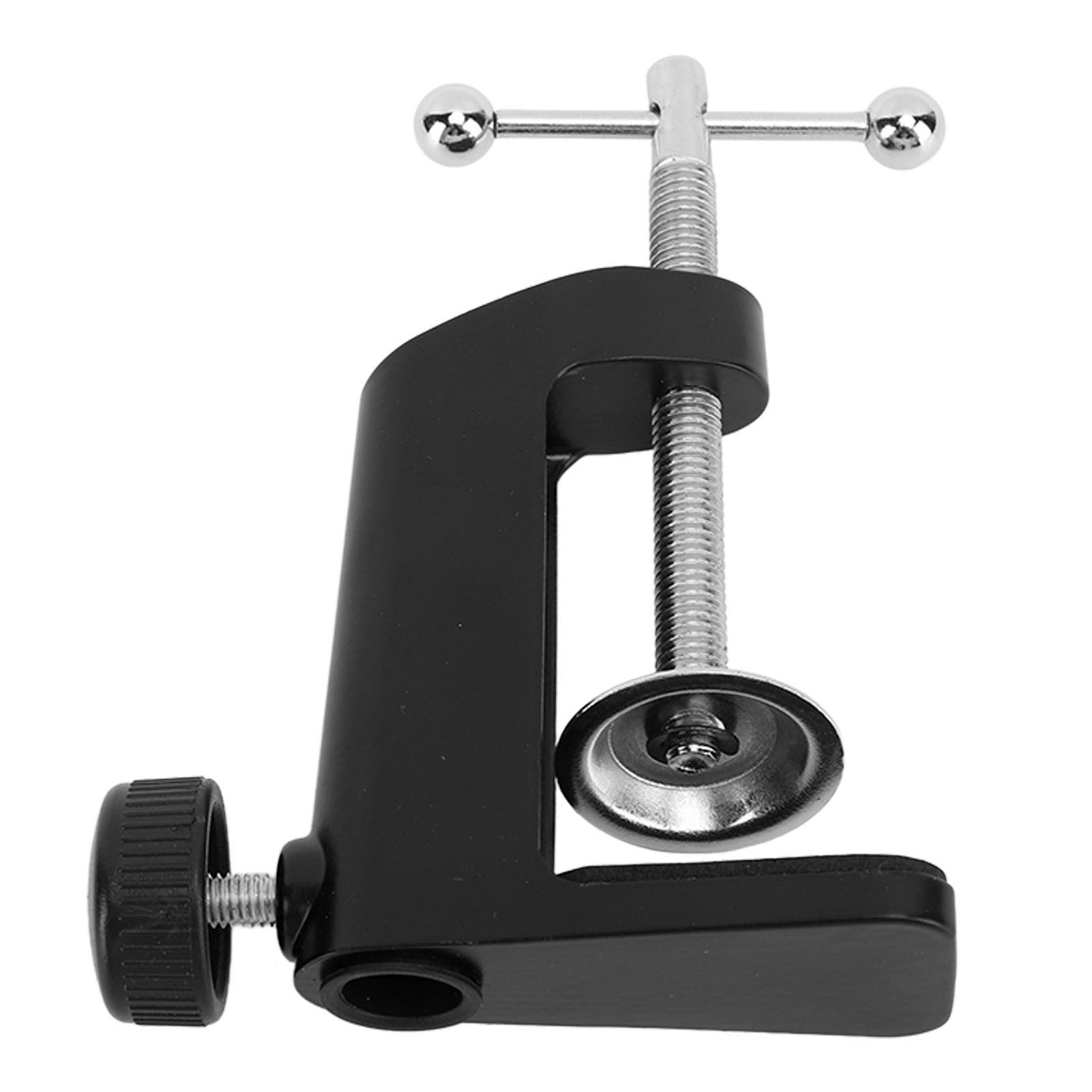 Desk C Clamp Aluminum Black 2.4inch 61mm Desk Table Mount Clamp for Desktop Table Lamp - Image 7
