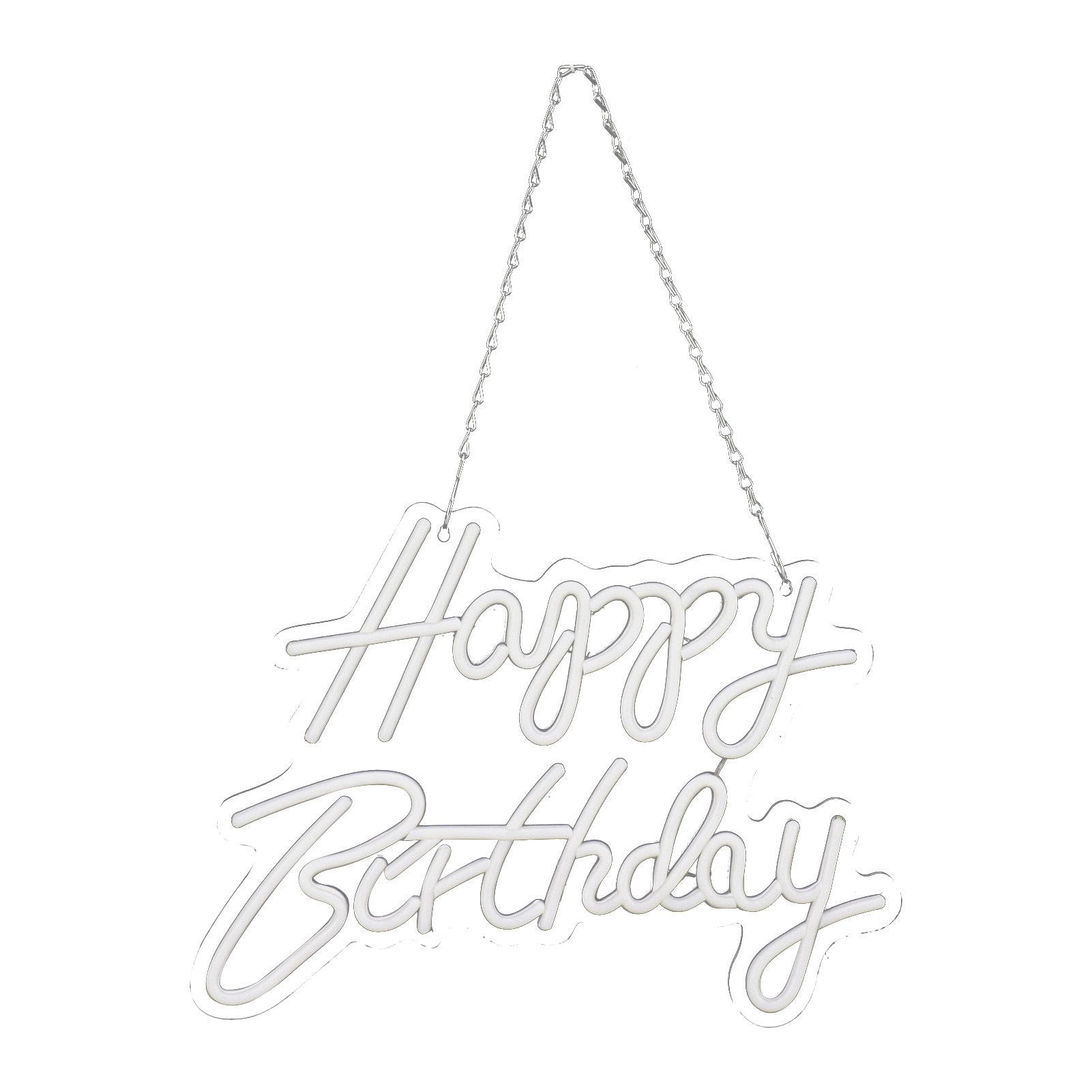 Happy Birthday Letter LED Lights Romantic Neon Light Sign Acrylic Happy Birthday Decoration for Party Bar Cold White - Image 4