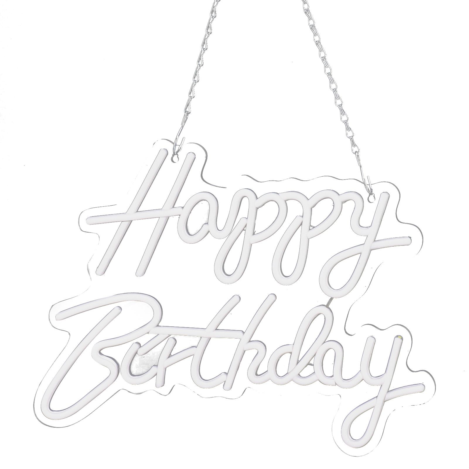 Happy Birthday Letter LED Lights Romantic Neon Light Sign Acrylic Happy Birthday Decoration for Party Bar Cold White - Image 5