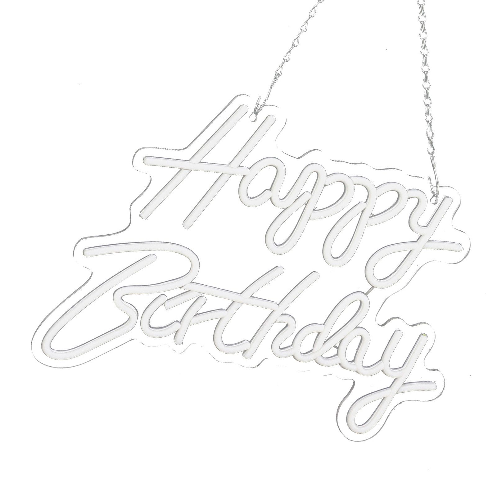 Happy Birthday Letter LED Lights Romantic Neon Light Sign Acrylic Happy Birthday Decoration for Party Bar Cold White - Image 8