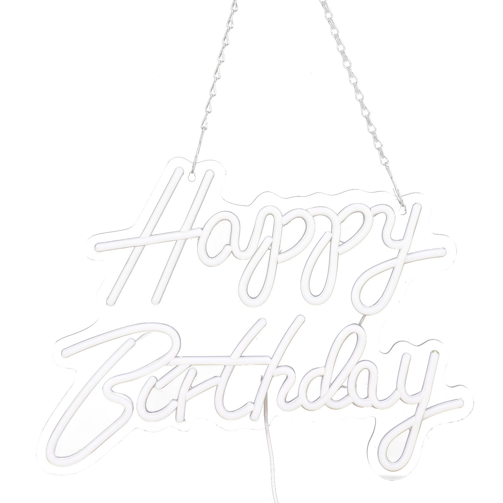 Happy Birthday Letter LED Lights Romantic Neon Light Sign Acrylic Happy Birthday Decoration for Party Bar Warm White - Image 2