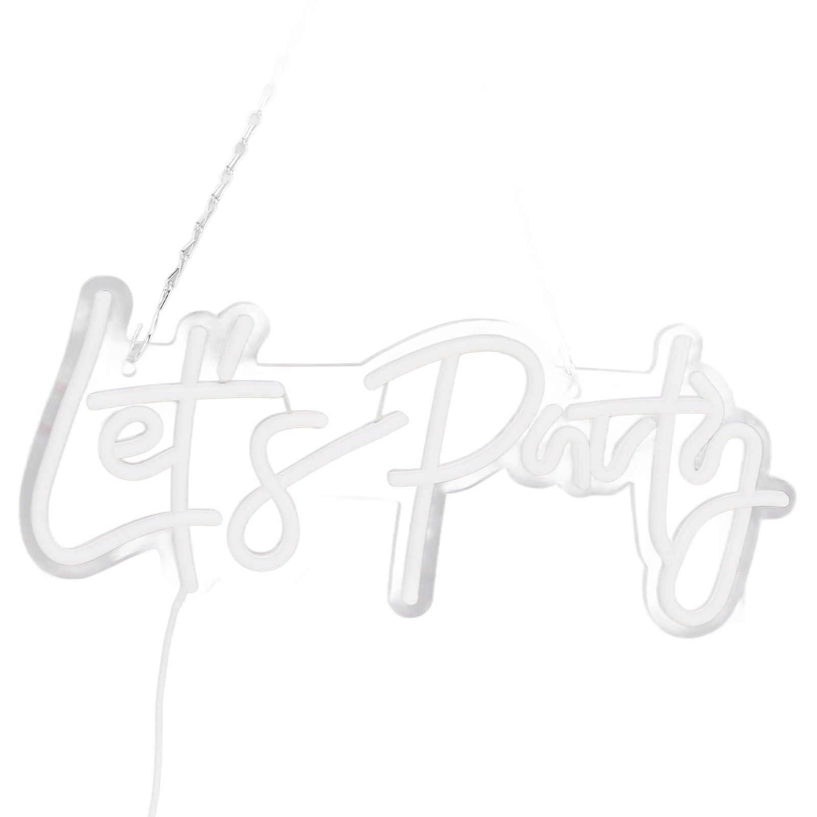 Party Neon Sign USB Powered Highly Transparent Acrylic Backsheet LED Neon Light Wall Sign for Bedroom Decoration Warm White - Image 5