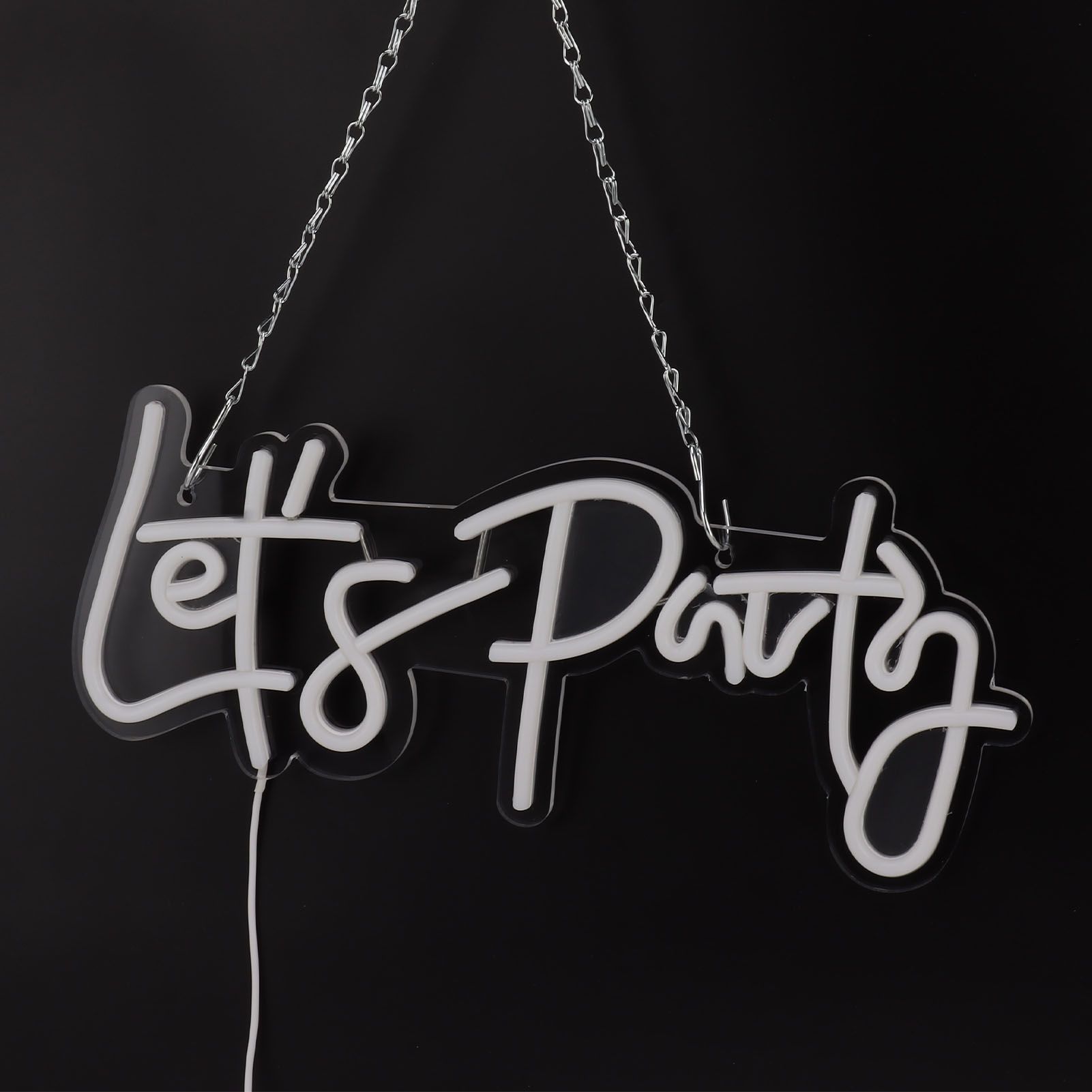 Party Neon Sign USB Powered Highly Transparent Acrylic Backsheet LED Neon Light Wall Sign for Bedroom Decoration Warm White - Image 7