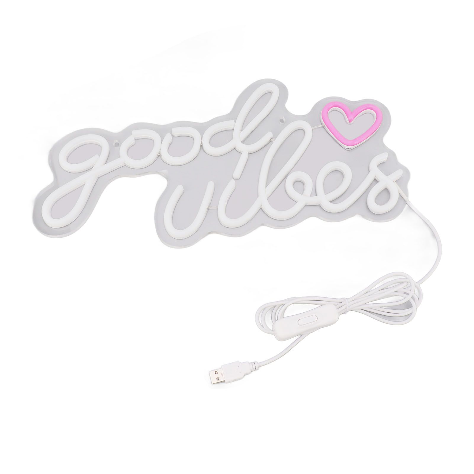 Neon Sign Good Vibes LED Light Acrylic USB Powered Wall Hang Neon Wall Decor for Bar Party Wedding Bedroom - Image 2