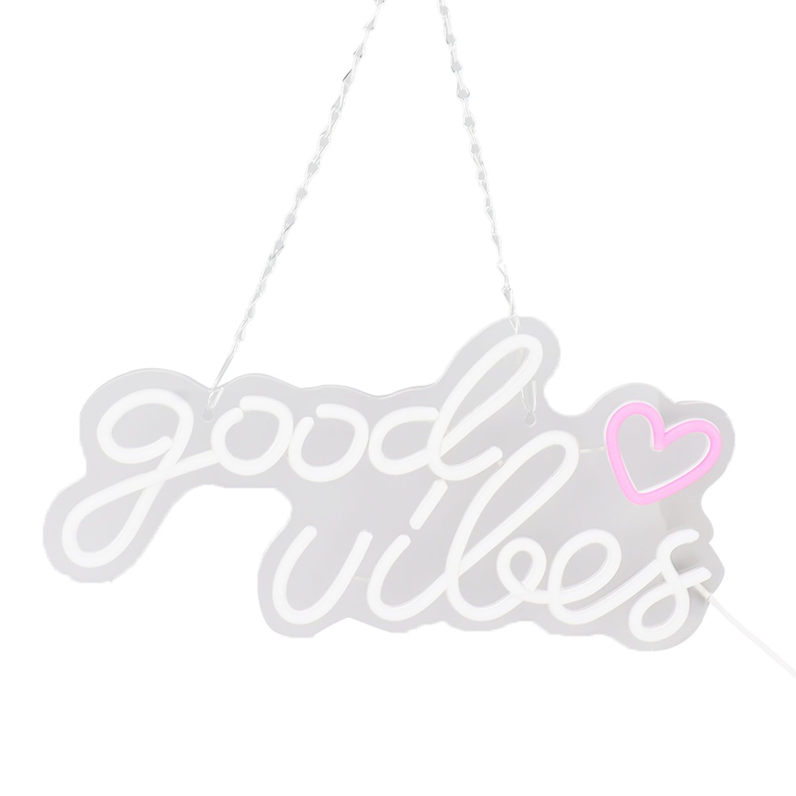 Neon Sign Good Vibes LED Light Acrylic USB Powered Wall Hang Neon Wall Decor for Bar Party Wedding Bedroom - Image 3