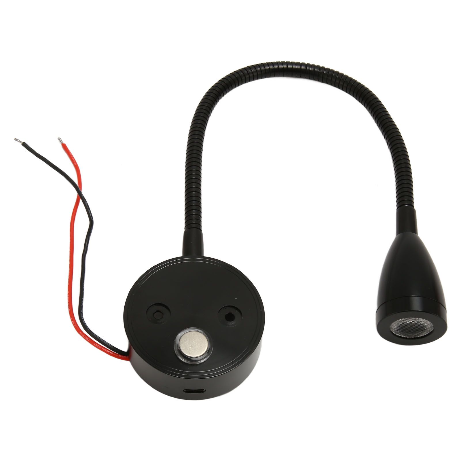 LED Wall Mounted Reading Light Touch Control 3 Color Temperature Dimmable Bedside Reading Lamp with Gooseneck Hose for RV Boat Motorhome DC 12 to 24V Black - Image 3