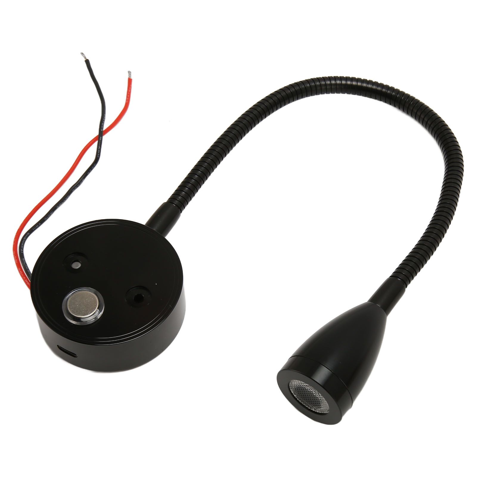 LED Wall Mounted Reading Light Touch Control 3 Color Temperature Dimmable Bedside Reading Lamp with Gooseneck Hose for RV Boat Motorhome DC 12 to 24V Black - Image 4