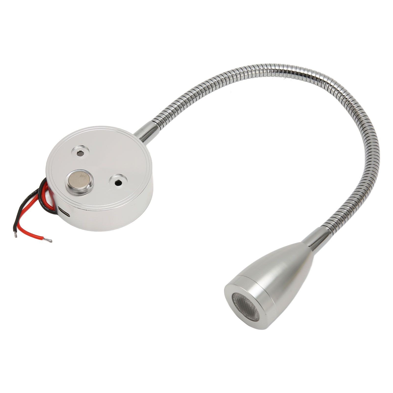 LED Wall Mounted Reading Light Touch Control 3 Color Temperature Dimmable Bedside Reading Lamp with Gooseneck Hose for RV Boat Motorhome DC 12 to 24V Silver - Image 4