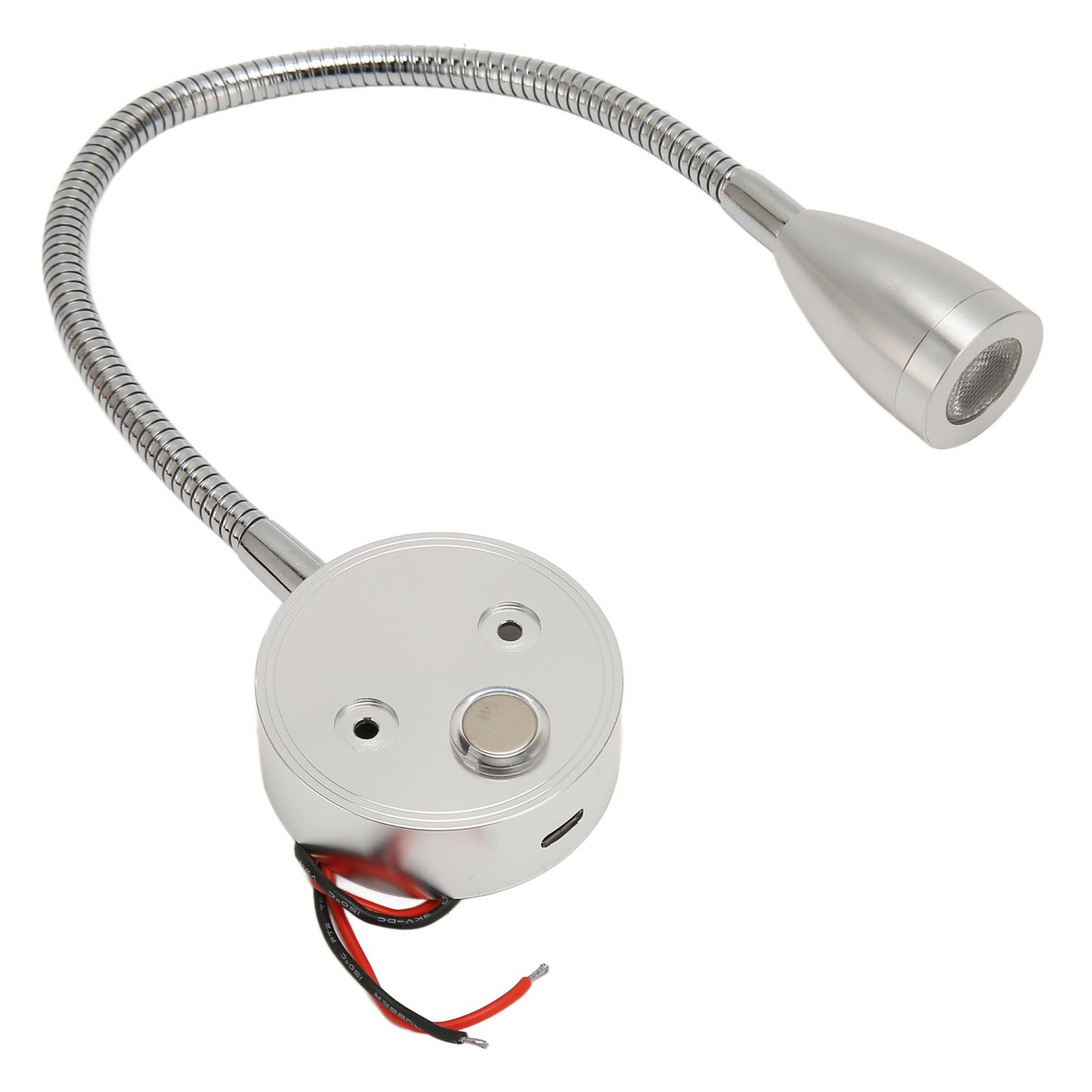 LED Wall Mounted Reading Light Touch Control 3 Color Temperature Dimmable Bedside Reading Lamp with Gooseneck Hose for RV Boat Motorhome DC 12 to 24V Silver - Image 5