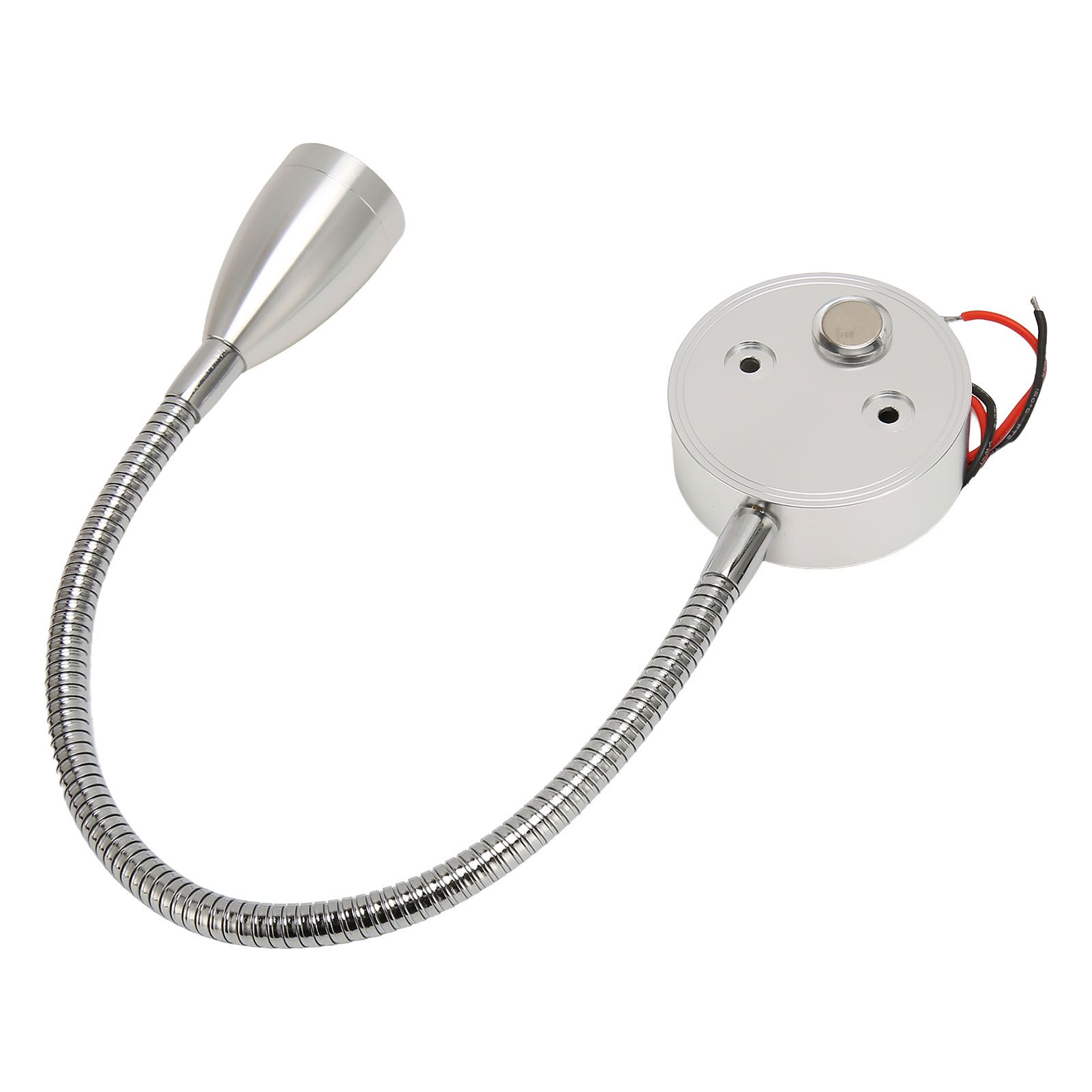 LED Wall Mounted Reading Light Touch Control 3 Color Temperature Dimmable Bedside Reading Lamp with Gooseneck Hose for RV Boat Motorhome DC 12 to 24V Silver - Image 6