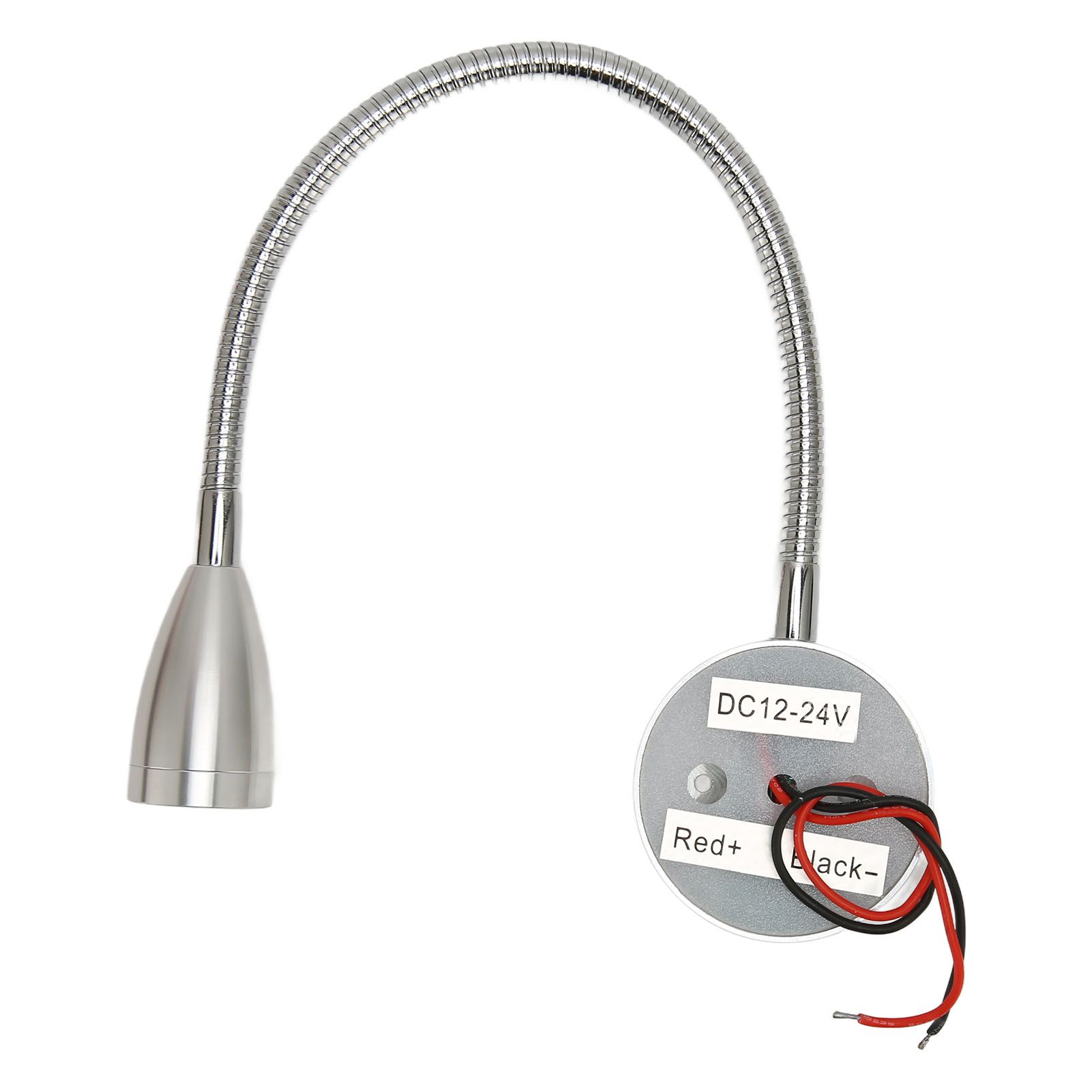 LED Wall Mounted Reading Light Touch Control 3 Color Temperature Dimmable Bedside Reading Lamp with Gooseneck Hose for RV Boat Motorhome DC 12 to 24V Silver - Image 7