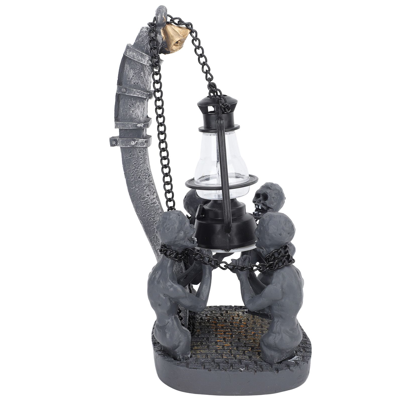 Four Skulls LED Lights Ornament Halloween Resin Decoration Compact Exquisite Skull Lamp Statue for Desktop - Image 3