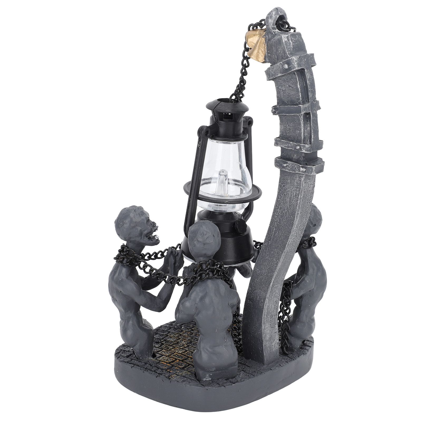 Four Skulls LED Lights Ornament Halloween Resin Decoration Compact Exquisite Skull Lamp Statue for Desktop - Image 5