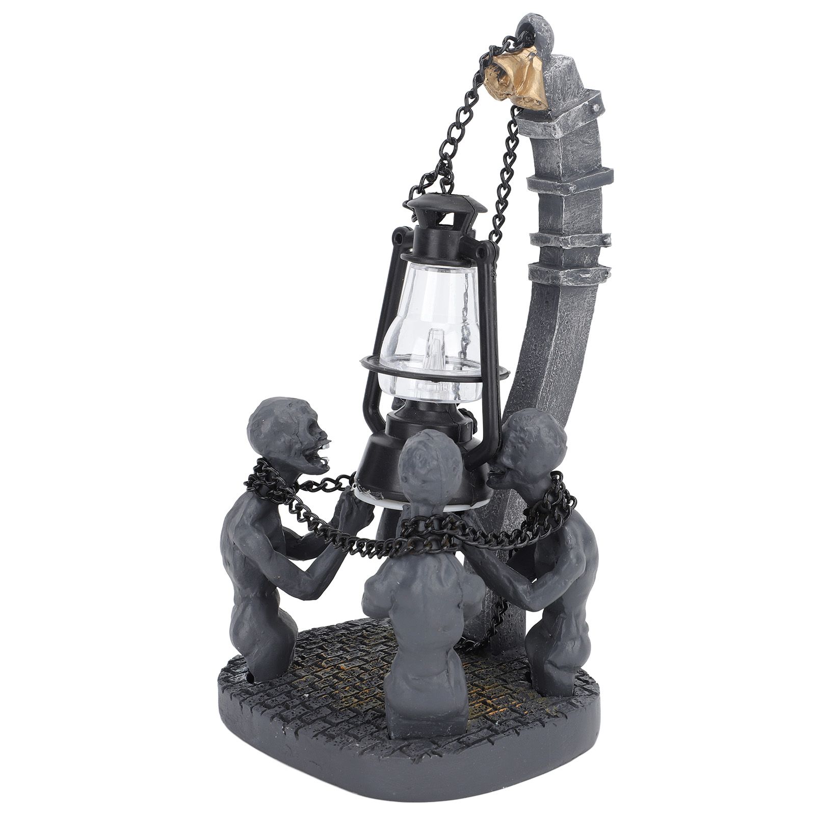 Four Skulls LED Lights Ornament Halloween Resin Decoration Compact Exquisite Skull Lamp Statue for Desktop - Image 7