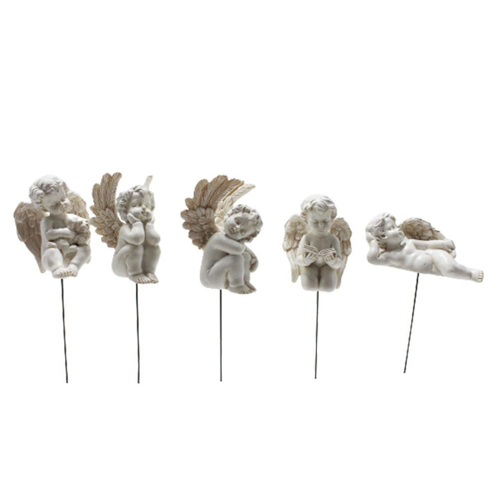 Angel Stakes Figurine Miniature Resin Sculpture Garden Statue for Potted Plants Mini Landscape - Image 2