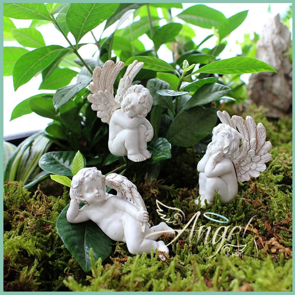 Angel Stakes Figurine Miniature Resin Sculpture Garden Statue for Potted Plants Mini Landscape - Image 6