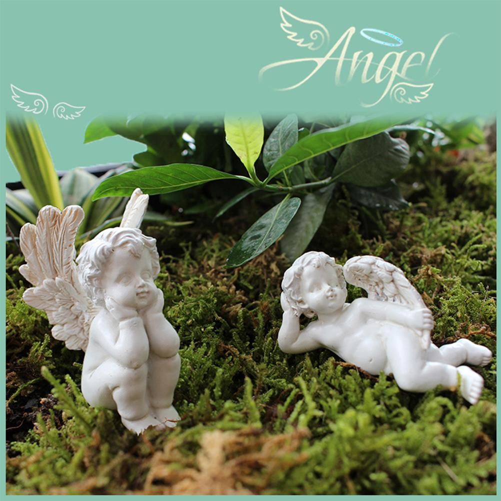 Angel Stakes Figurine Miniature Resin Sculpture Garden Statue for Potted Plants Mini Landscape - Image 7