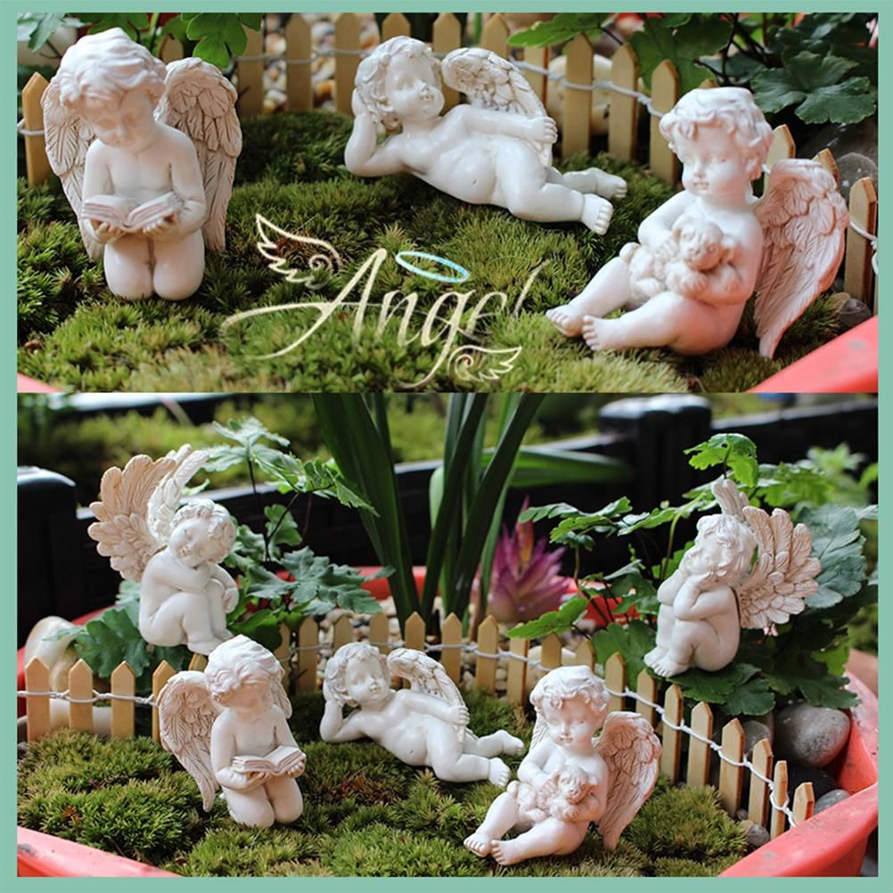 Angel Stakes Figurine Miniature Resin Sculpture Garden Statue for Potted Plants Mini Landscape - Image 8