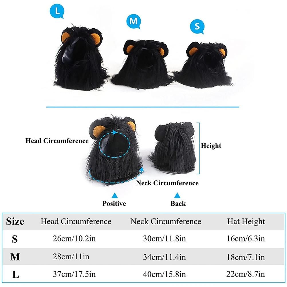 Pet Wig for Dog Cat Hair Headgear Cosplay Costume for Christmas Halloween Party - Image 2