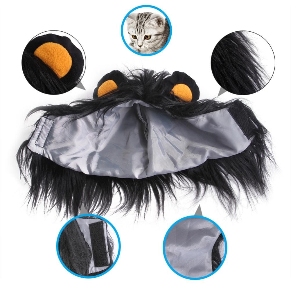 Pet Wig for Dog Cat Hair Headgear Cosplay Costume for Christmas Halloween Party - Image 3