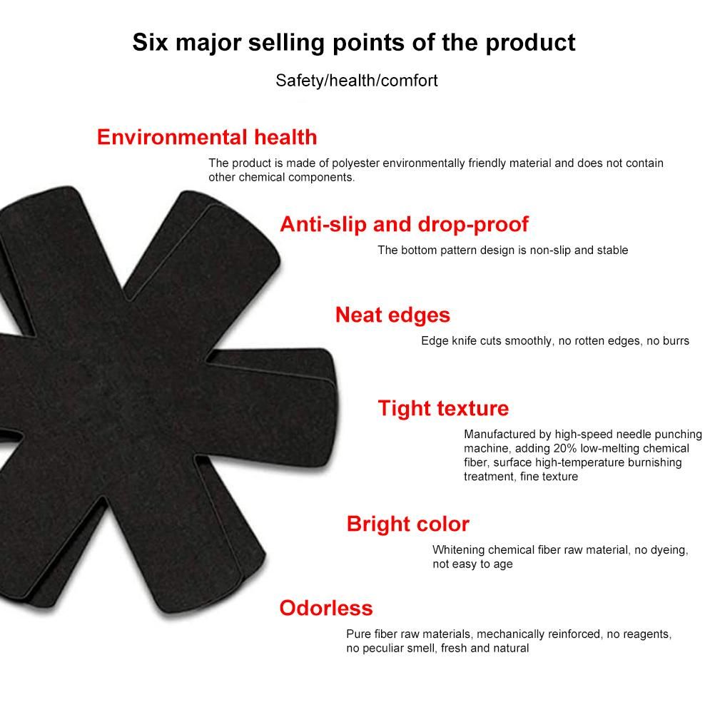 6Pcs Pan Protection Mat Stackable Insulation Pads Pot Trivet Pot Cookware Protector for Kitchen Gadgets - Image 3