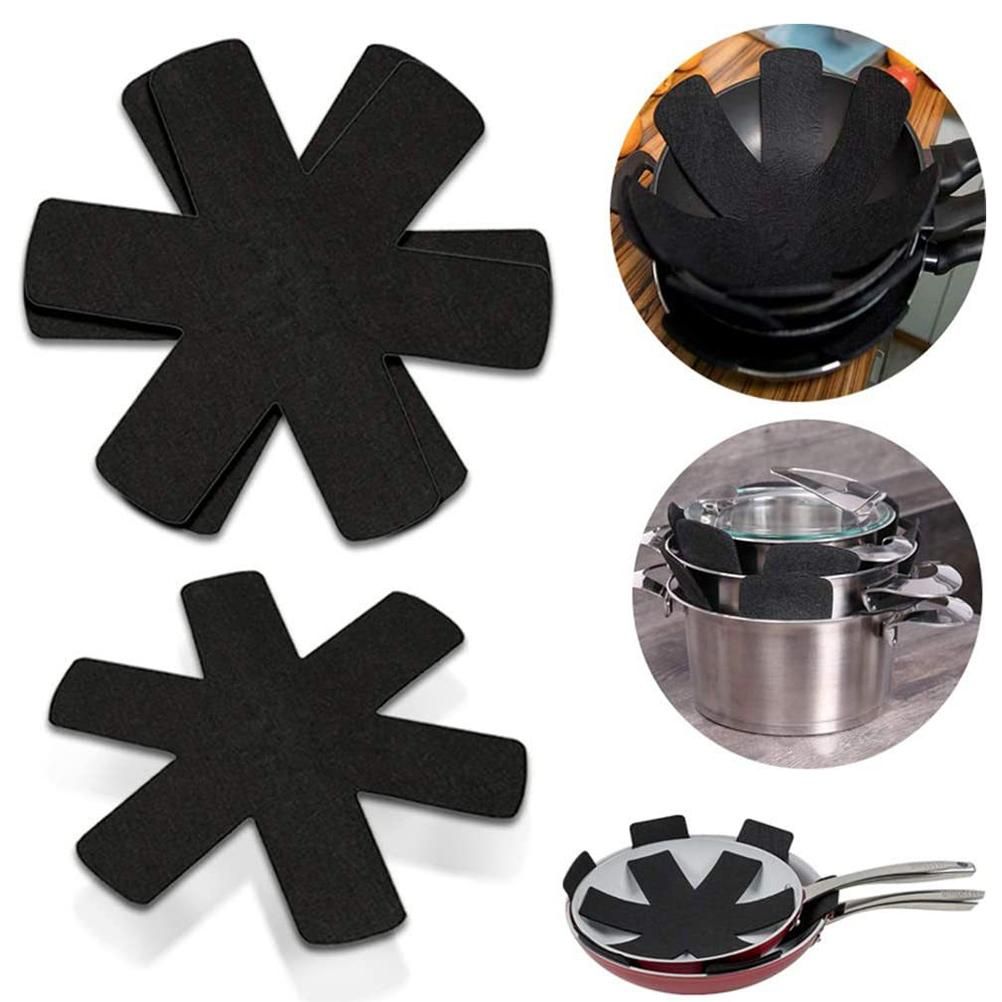 6Pcs Pan Protection Mat Stackable Insulation Pads Pot Trivet Pot Cookware Protector for Kitchen Gadgets - Image 5