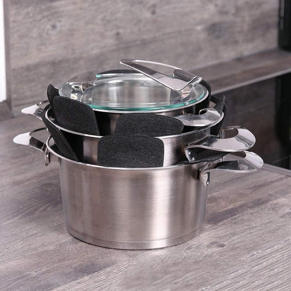 6Pcs Pan Protection Mat Stackable Insulation Pads Pot Trivet Pot Cookware Protector for Kitchen Gadgets - Image 6