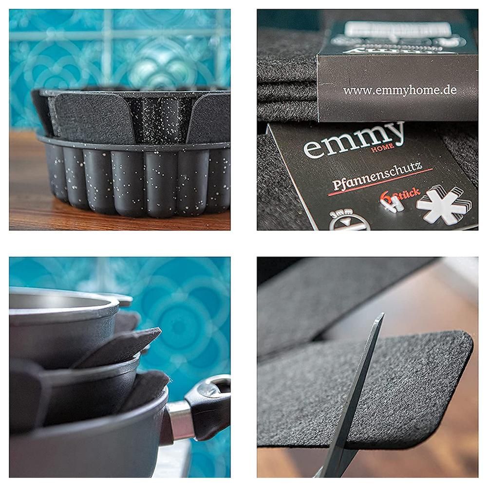 6Pcs Pan Protection Mat Stackable Insulation Pads Pot Trivet Pot Cookware Protector for Kitchen Gadgets - Image 8