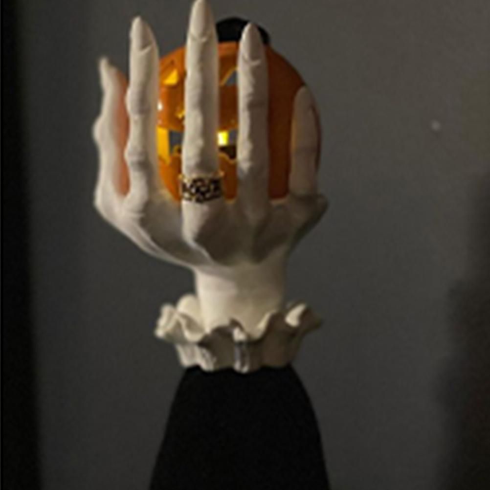 Halloween Candle Holder Witch Hand Shaped Resin Candlestick Desktop Ornaments Decor - Image 8