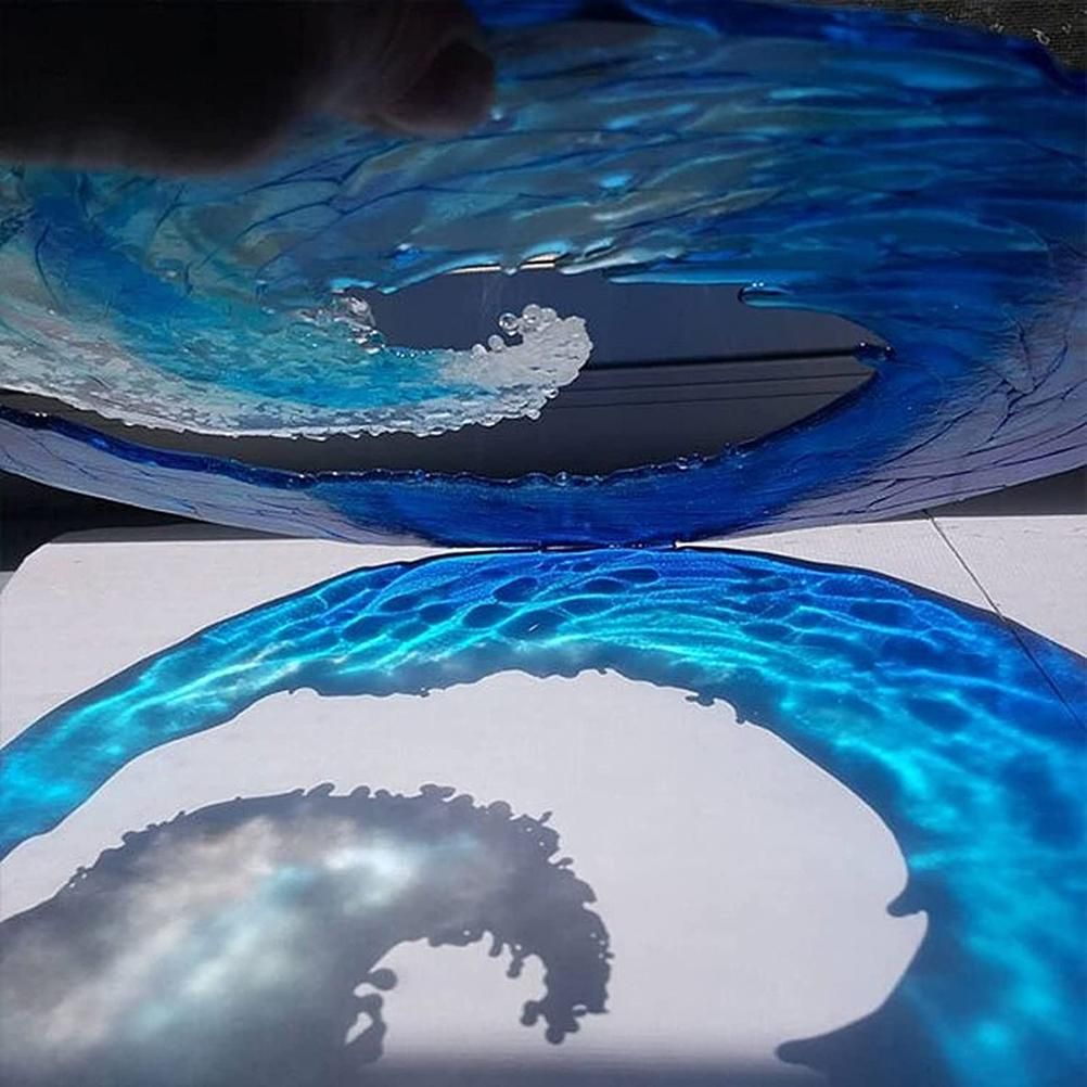 Ocean Wave Sculpture Blue Wave Ornaments Ocean Art for Desktop Decoration - Image 7