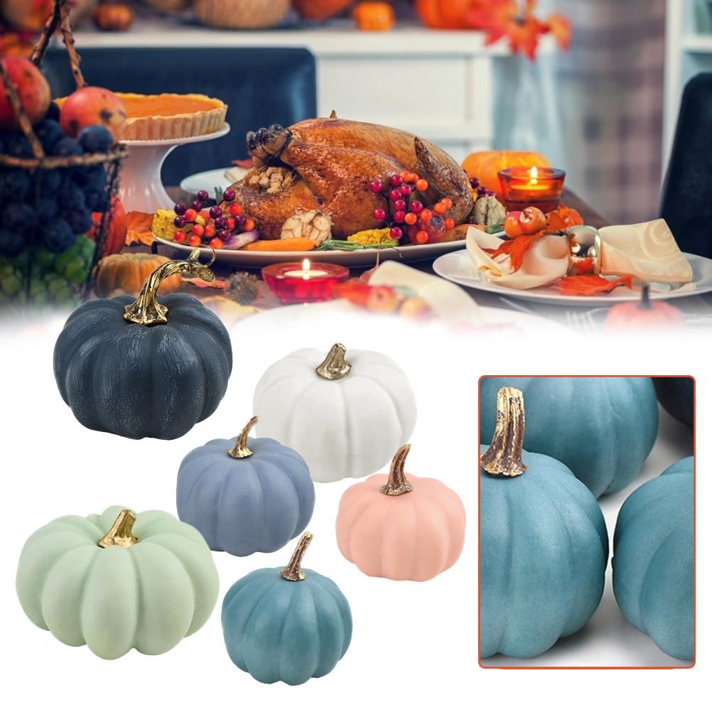 16Pcs Artificial Autumn Pumpkins Fake Foam Pumpkins for Halloween Thanksgiving Halloween Decoration - Image 5