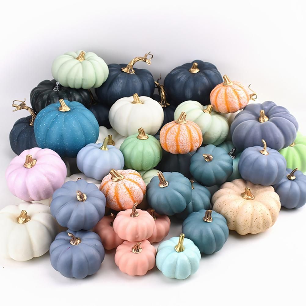 16Pcs Artificial Autumn Pumpkins Fake Foam Pumpkins for Halloween Thanksgiving Halloween Decoration - Image 7