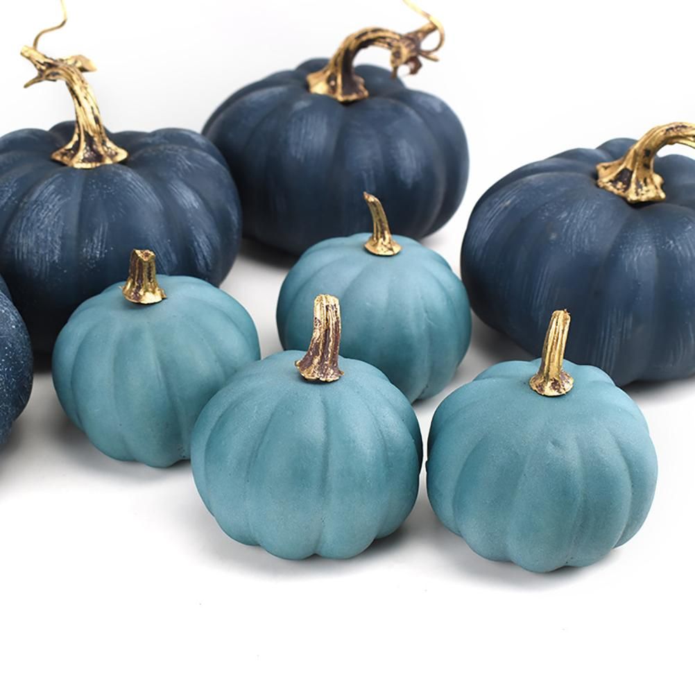 16Pcs Artificial Autumn Pumpkins Fake Foam Pumpkins for Halloween Thanksgiving Halloween Decoration - Image 8