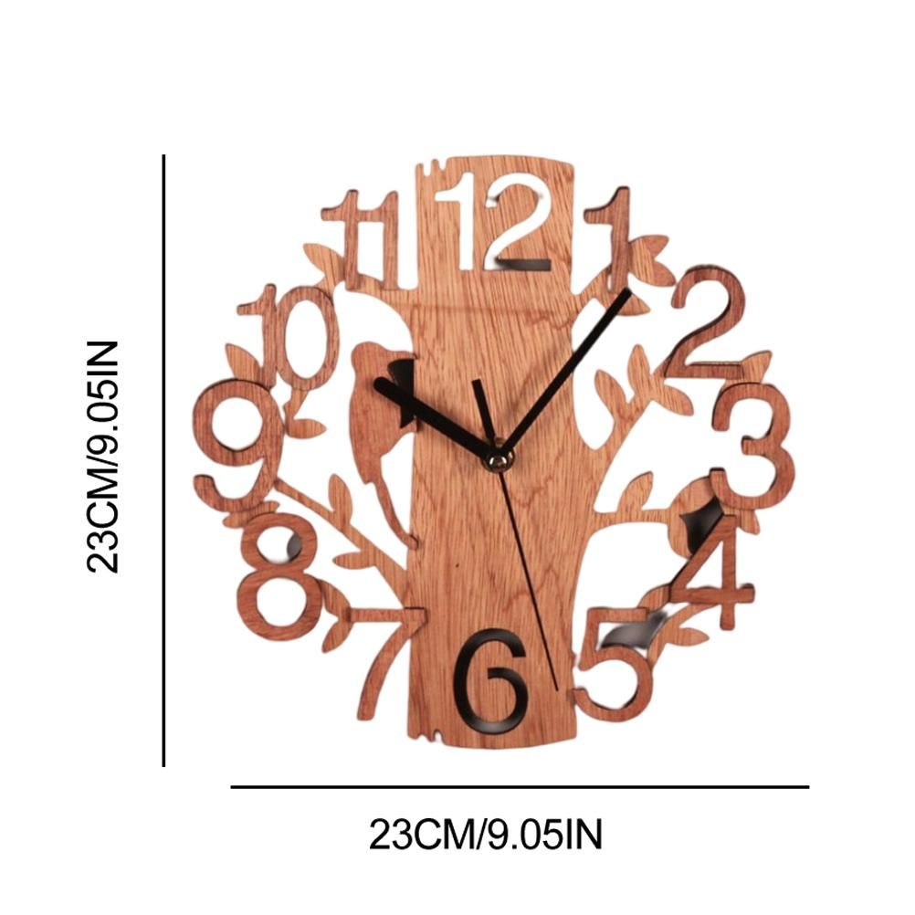 Wall Clock Tree Shape Silent Non Ticking Clock for Office Living Room Bedroom Decor - Image 2