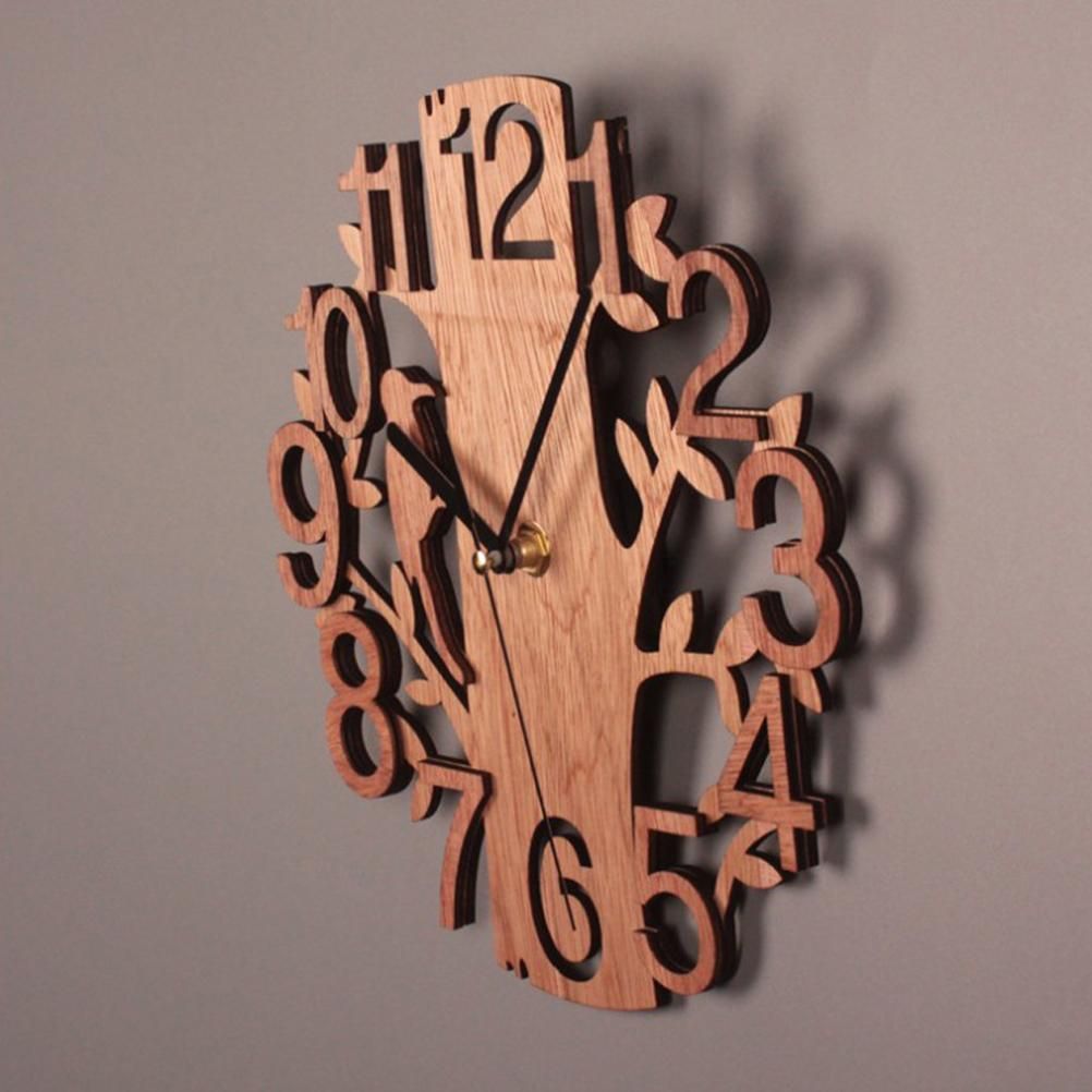 Wall Clock Tree Shape Silent Non Ticking Clock for Office Living Room Bedroom Decor - Image 5