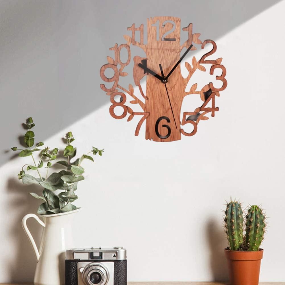 Wall Clock Tree Shape Silent Non Ticking Clock for Office Living Room Bedroom Decor - Image 8