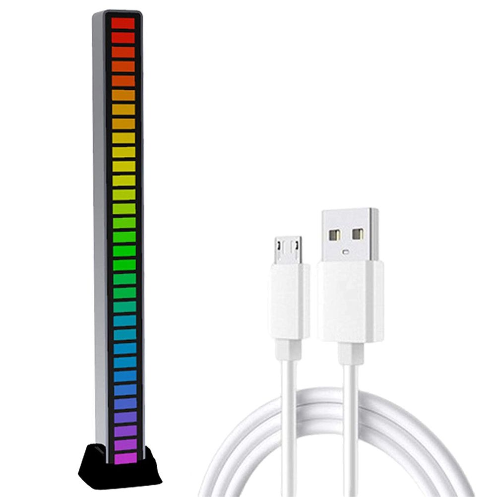 RGB Sound Reactive LED Light Bar LED Colorful Sound Control Audio Music Rhythm Dynamic Level Indicator Display Strip Light for Car Gaming PC TV Room - Image 2