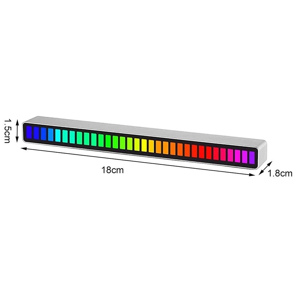 RGB Sound Reactive LED Light Bar LED Colorful Sound Control Audio Music Rhythm Dynamic Level Indicator Display Strip Light for Car Gaming PC TV Room - Image 3