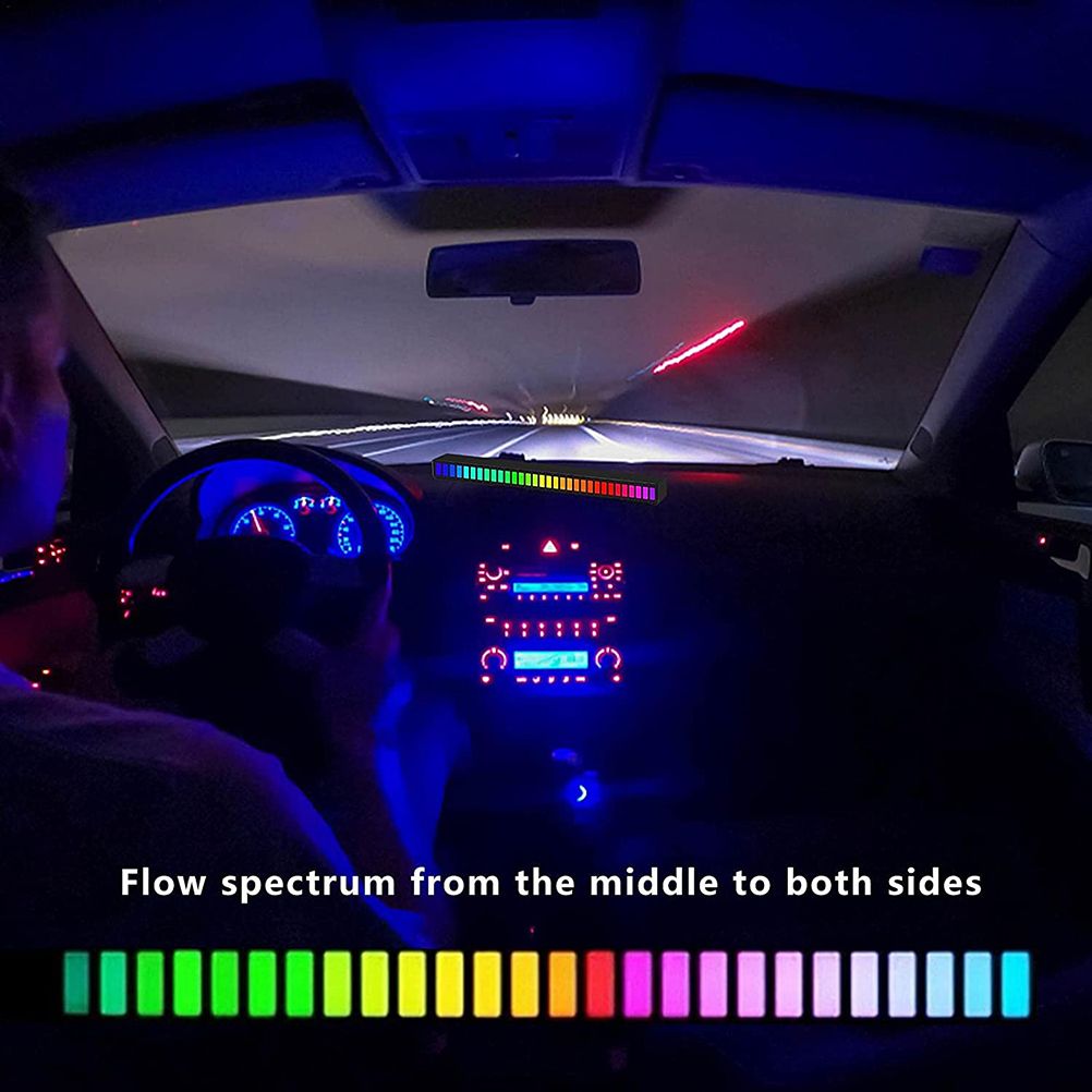 RGB Sound Reactive LED Light Bar LED Colorful Sound Control Audio Music Rhythm Dynamic Level Indicator Display Strip Light for Car Gaming PC TV Room - Image 5