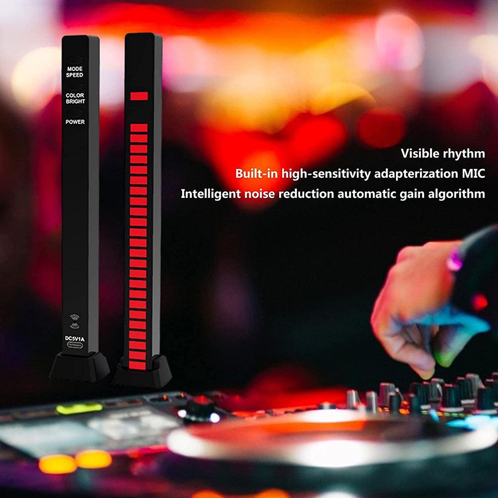 RGB Sound Reactive LED Light Bar LED Colorful Sound Control Audio Music Rhythm Dynamic Level Indicator Display Strip Light for Car Gaming PC TV Room - Image 6
