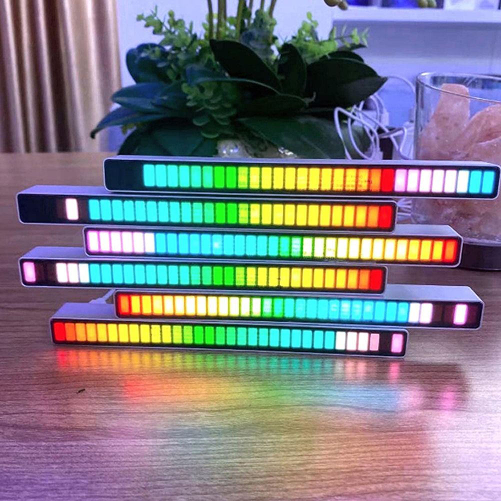 RGB Sound Reactive LED Light Bar LED Colorful Sound Control Audio Music Rhythm Dynamic Level Indicator Display Strip Light for Car Gaming PC TV Room - Image 7