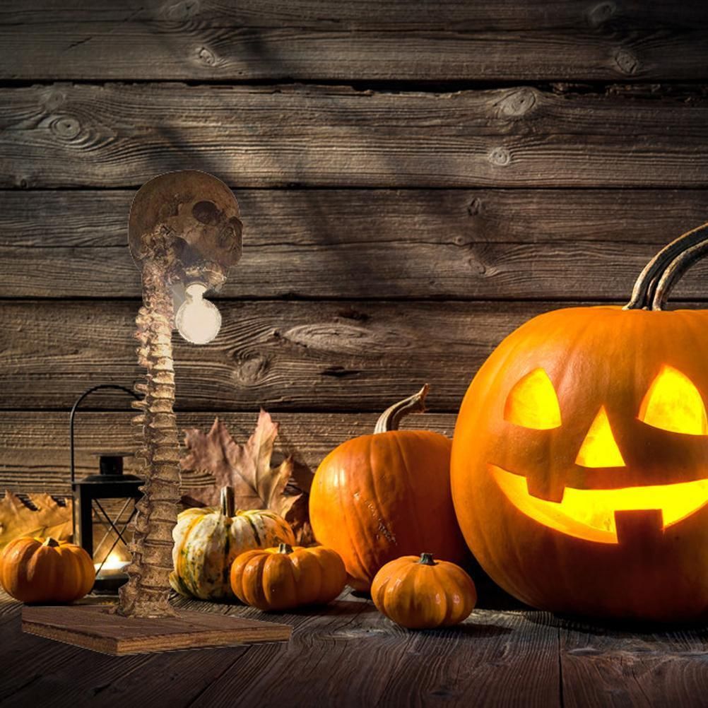 Skeleton Lamp Halloween 3D LED Skeleton Lamp Haunted House Ornament Prop Gifts for Birthday - Image 3