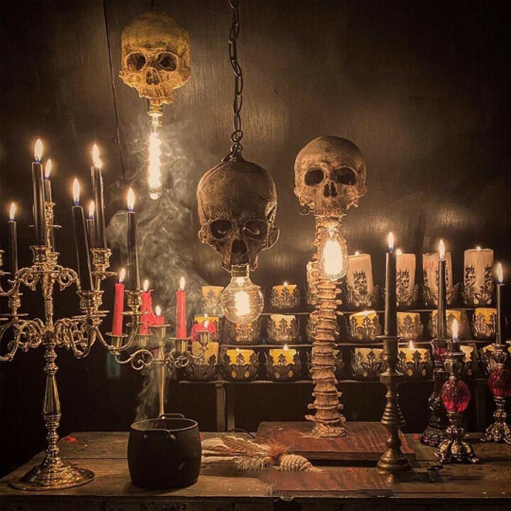 Skeleton Lamp Halloween 3D LED Skeleton Lamp Haunted House Ornament Prop Gifts for Birthday - Image 6