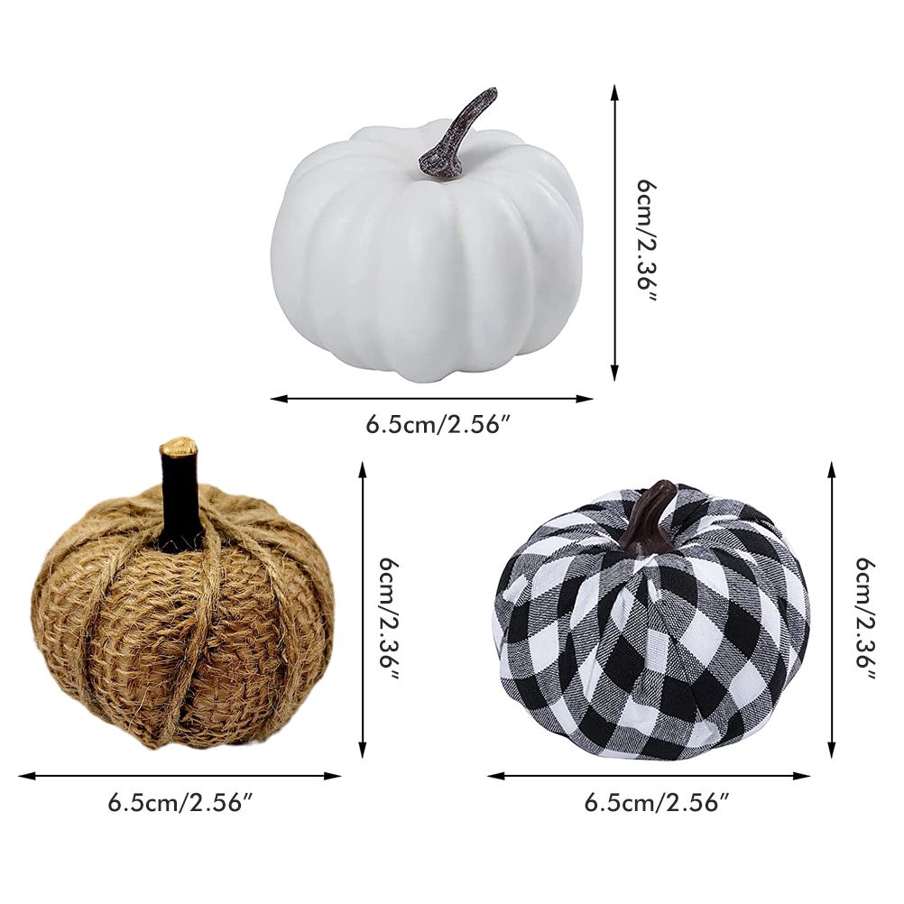 Artificial Pumpkins Harvest Fake Pumpkin Models for Fall Thanksgiving Halloween Decoration - Image 2