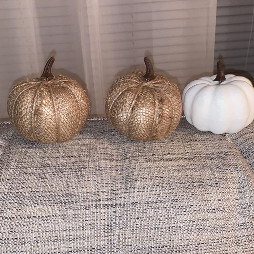 Artificial Pumpkins Harvest Fake Pumpkin Models for Fall Thanksgiving Halloween Decoration - Image 3
