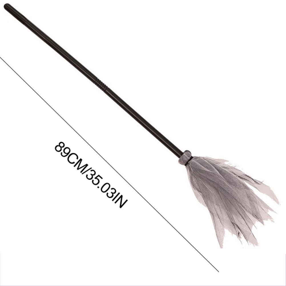 5Pcs Halloween Witch Brooms Plastic Witch Broomstick Wizard Flying Broom for Halloween Party Haunted House Decoration - Image 2
