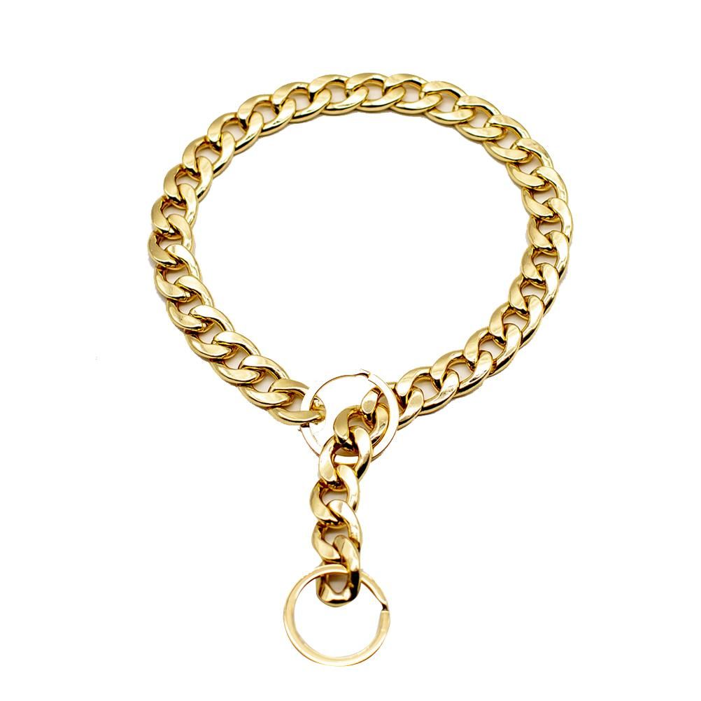 Dog Chain Pet Dog Metal Gold Collar Necklace Pet Jewelry Accessories for Four Seasons - Image 1