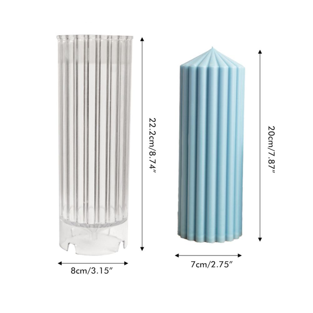 Coarse Rack Tip Scented Candle Mold Geometric Shape Plastic Candle Making Molds for Making Paraffin Wax and Carnauba Wax - Image 3