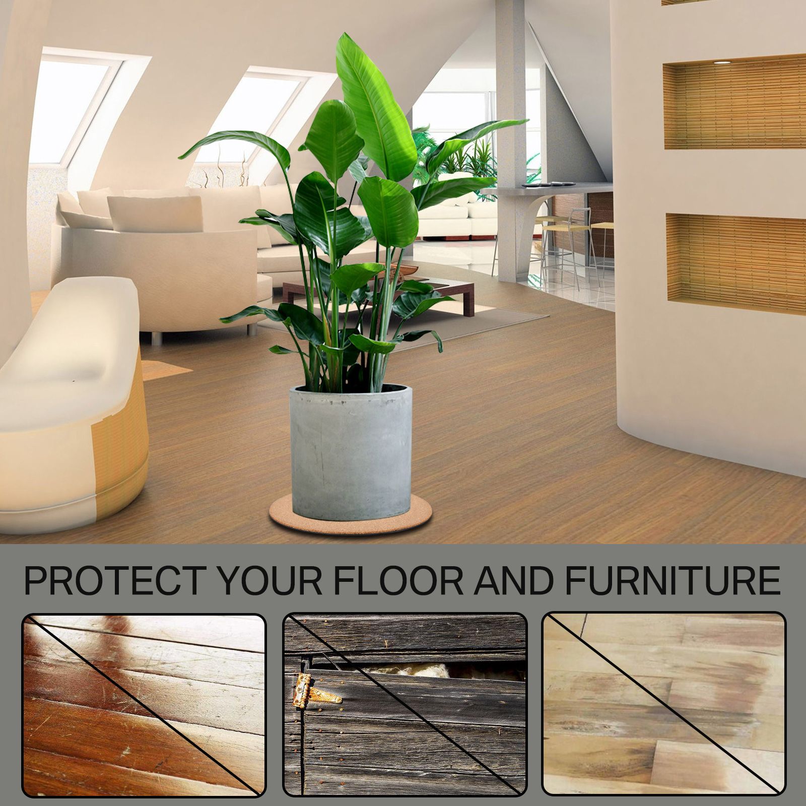Eco Friendly Plastic Sheet Cork Flowerpot Pad Cork Plastic Sheet Plastic Cork Pad - Image 7